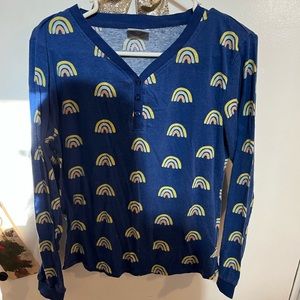 Rainbow blue pajama jogger set